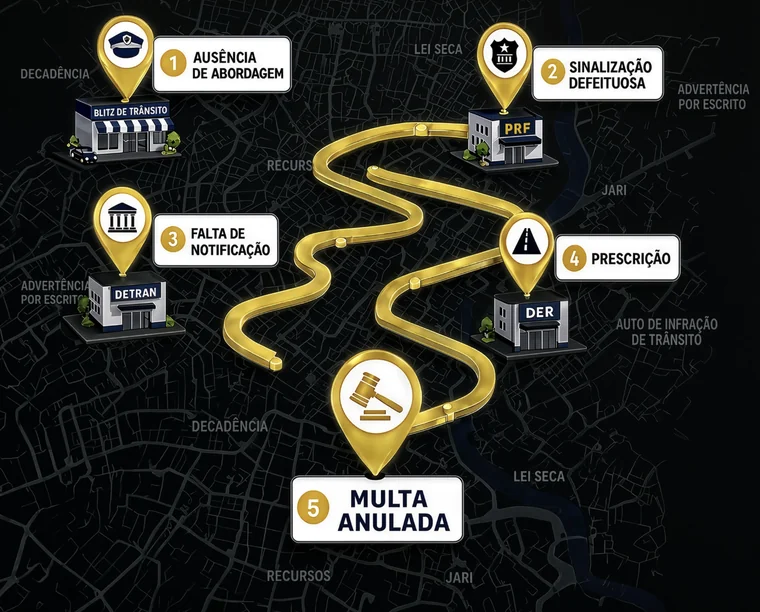 Rota da blitz até a multa anulada passando pelos vícios do processo